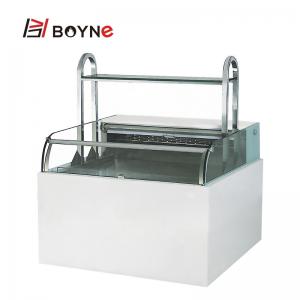 China Double Sided Open Cake Display Case One Floor Display Freezer on sale