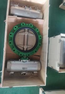 Quality SS316 Actuated Butterfly Valve Alum Brz Plate Air Operated For Marine Rig for sale