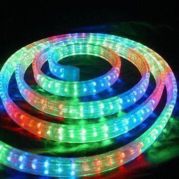 Quality Flat-shaped LED Rope Light, Made of PVC Material, Suitable for Architecture Decorations for sale