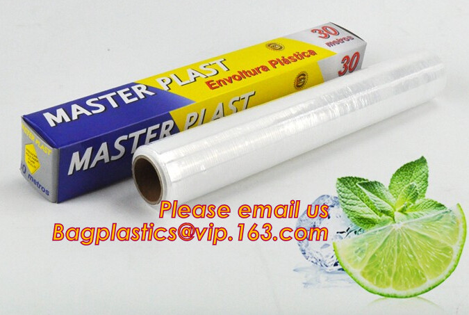 Buy Eco friendly non toxical soft pe pvc food cling wrap on sale, clear food film food grade PE plastic wrap at wholesale prices