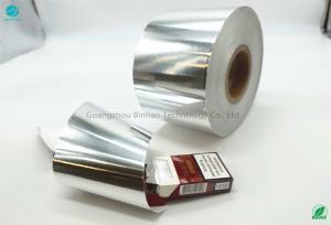 China Heat Sealing 76mm 0.3Mpa Tobacco Aluminium Foil Paper Silver Colour on sale