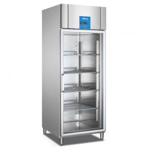 China SS Vertical Fridge Freezer , Glass Door Reach In Cooler For Industrial Kitchen on sale