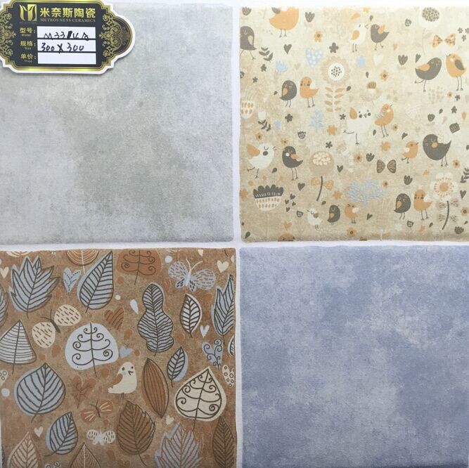 Quality Ceramic 300x300mm Multicolor Low Water Absorption Ink-jet printing Glazed Rustic Tiles for sale