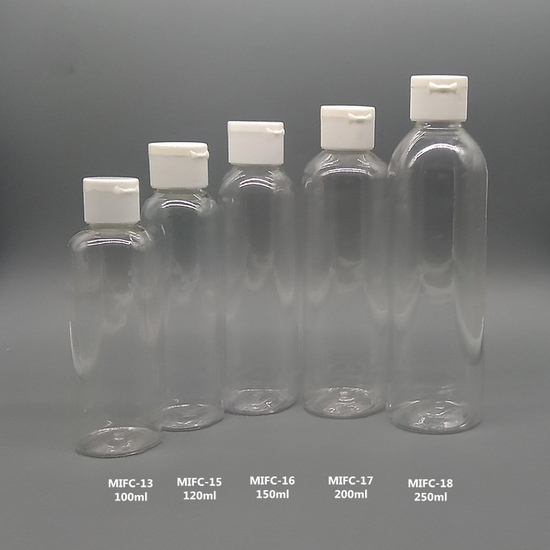 Quality 30ml 60ml 100ml Flip Top Plastic Bottles , PET Plastic Bottle For Skin Care Products for sale