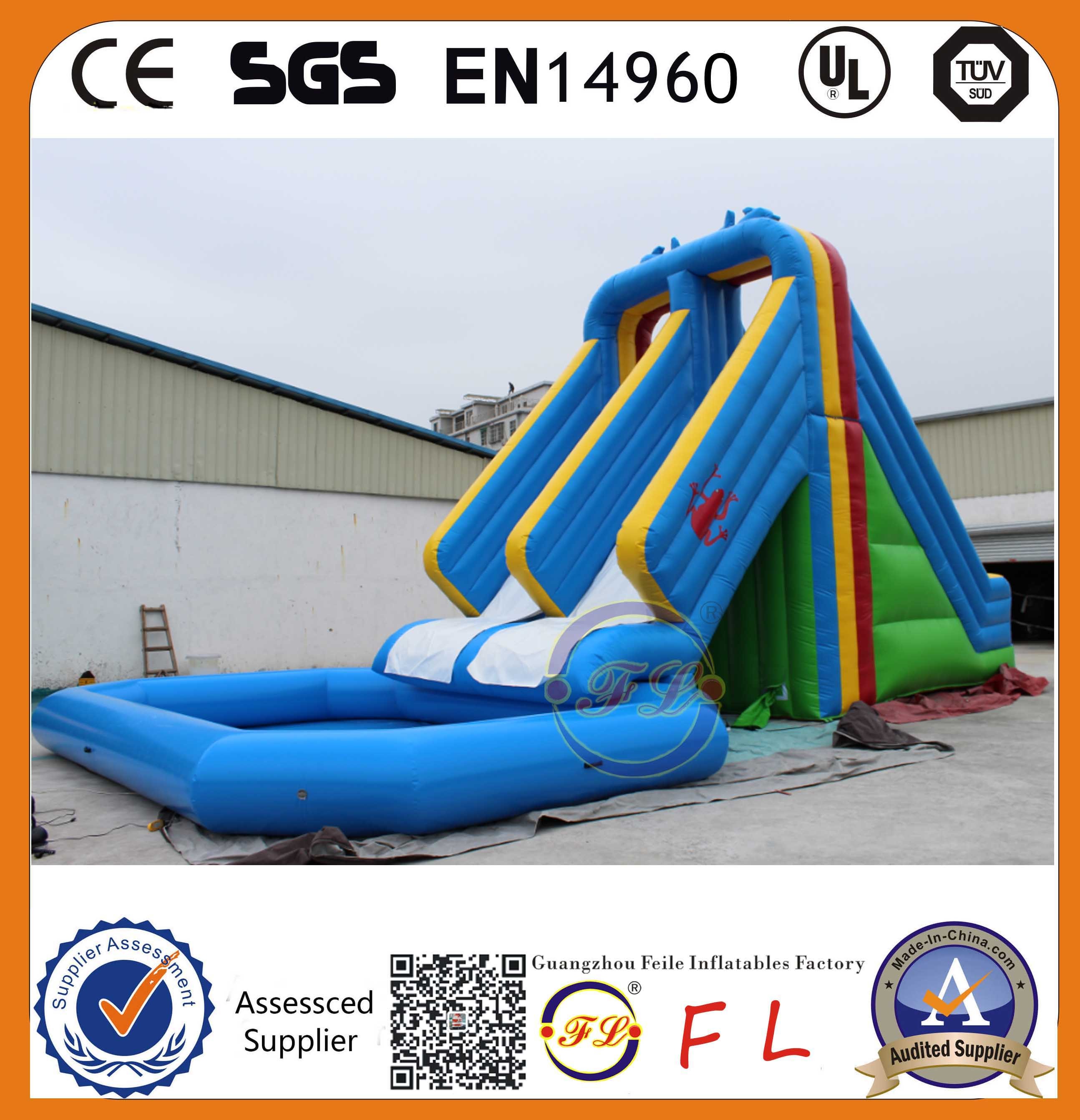 2015 Hot Sale summer newest high quality large  combo waterslide