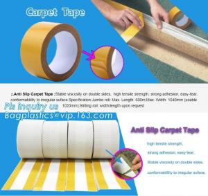 China Removed easily acrylic double sided cloth carpet tape,Strongest double sided carpet tape heavy duty rug gripper tapes fo on sale