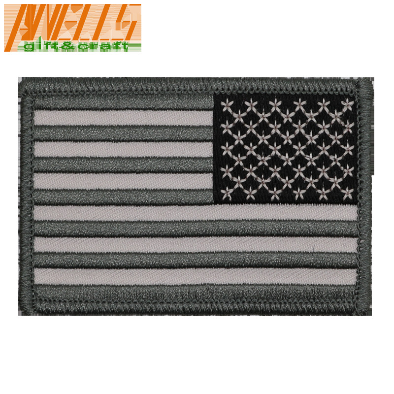 China American Flag Patch Reverse USA Uniform Flag Patch Left Facing 3 Wide Flag Sew Iron on Embroidery Patch on sale