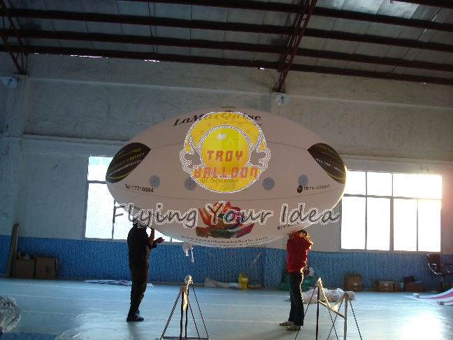 Quality 3.5*2m Reusable Inflatable Advertising Oval Balloon,0.18mm helium quality PVC with Two side printing for opening events for sale