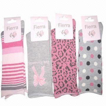 Ladies comfortable roll edge socks, available in various colors, materials and sizes, azo-free