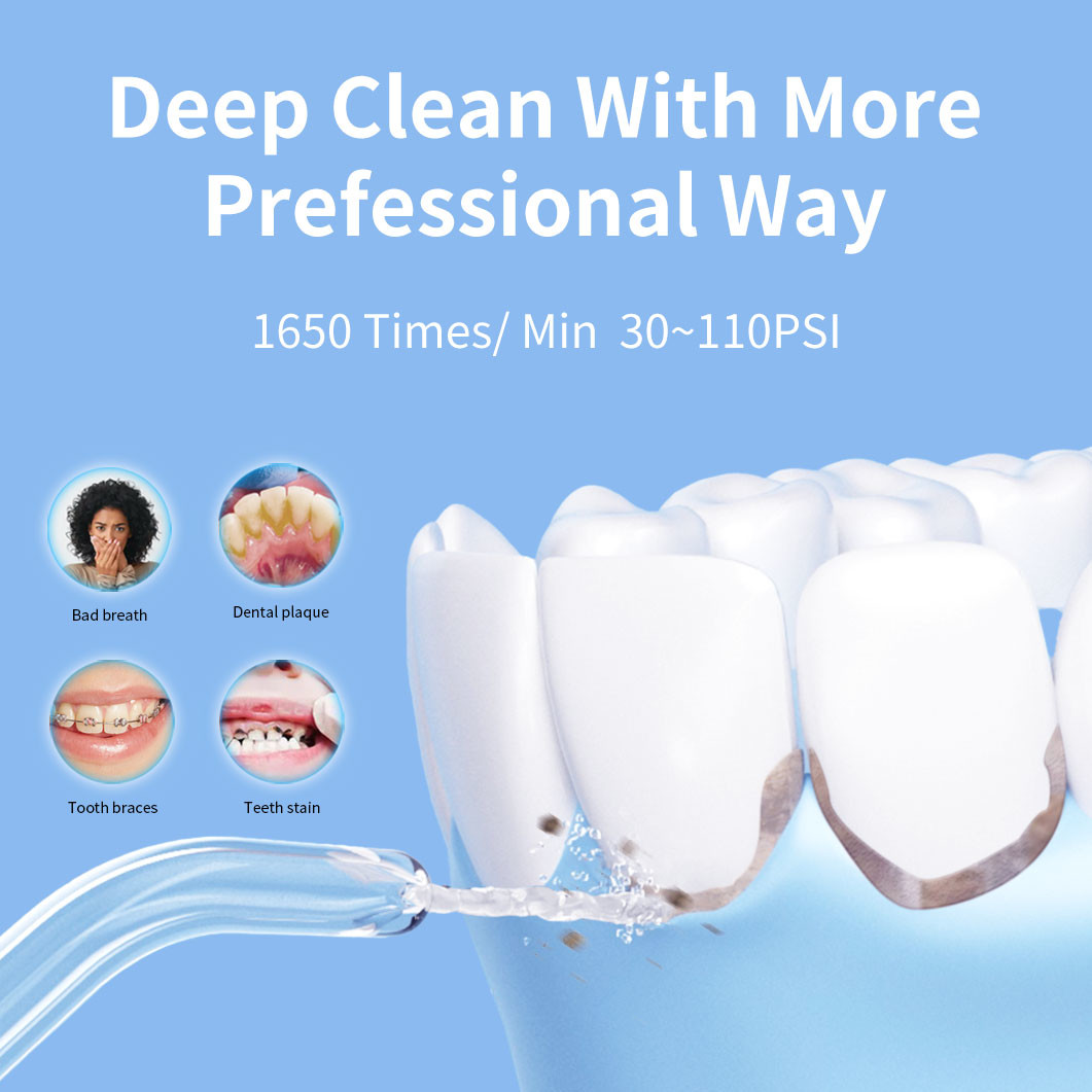 Quality 200ml Mini Water Flosser Oral Irrigator Supplier IPX7 Level 2000mAh Battery for sale