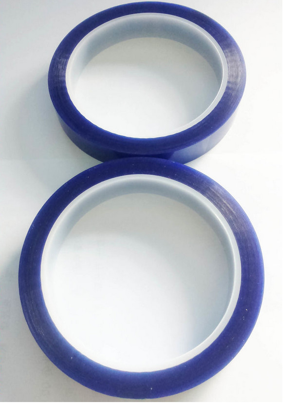 Quality Economy grade PET Silicone Tape Single Adhesive Side , Blue Adhesive Tape For Spray Masking for sale