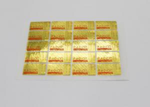 Quality Golden Stamping Custom Laser Labels Stable For 10ml Sterile Injection Vials Packaging for sale