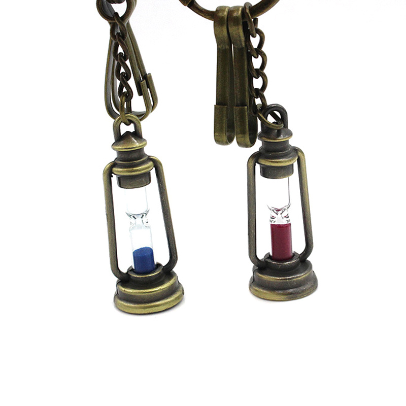 Wholesale Custom Souvenir Retro Hourglass Lover Zinc Alloy Keychain
