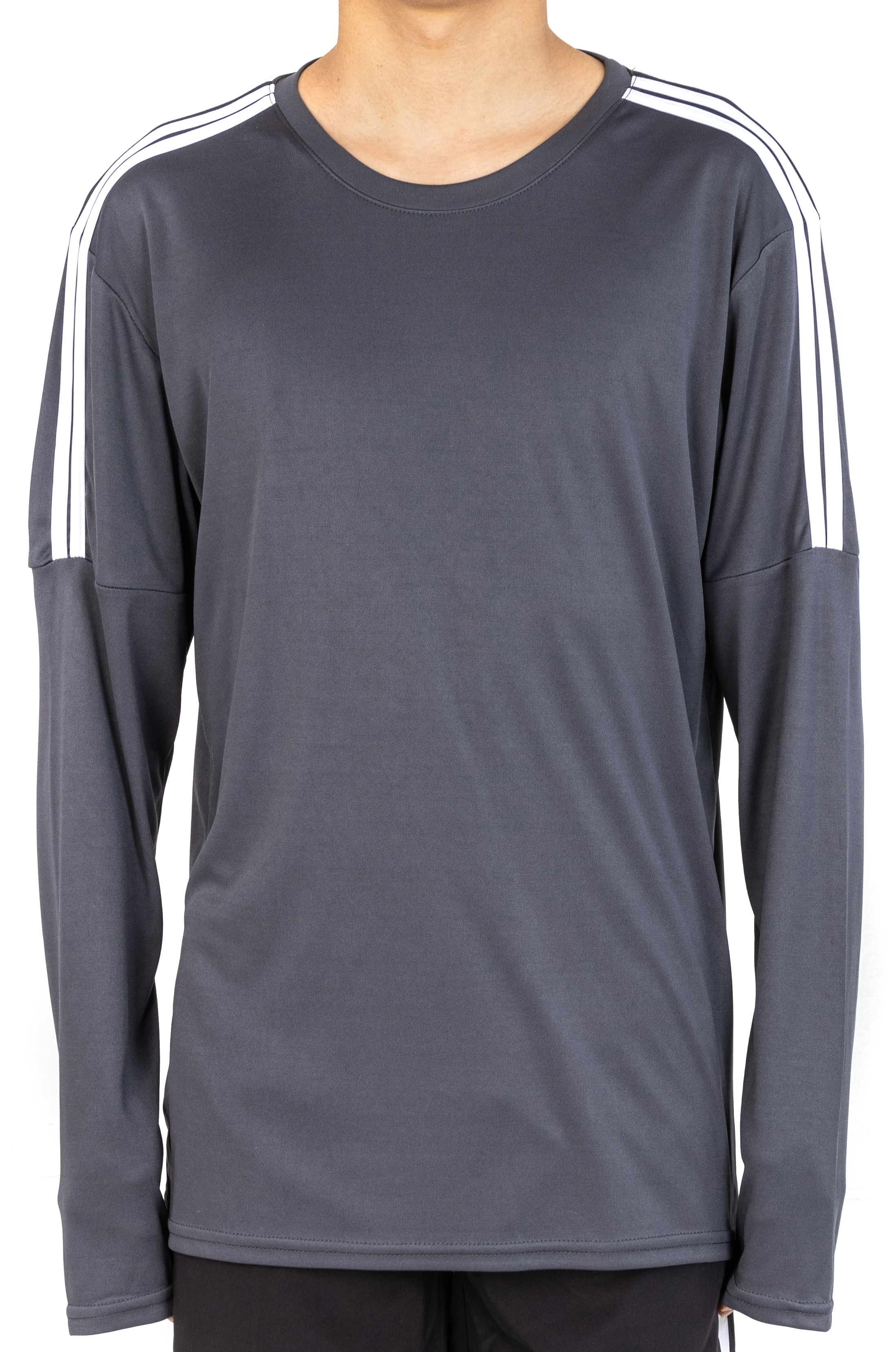 Quality C Neck Comfortable Gray 140gsm Long Sleeve Tshirt Warming Keep for sale