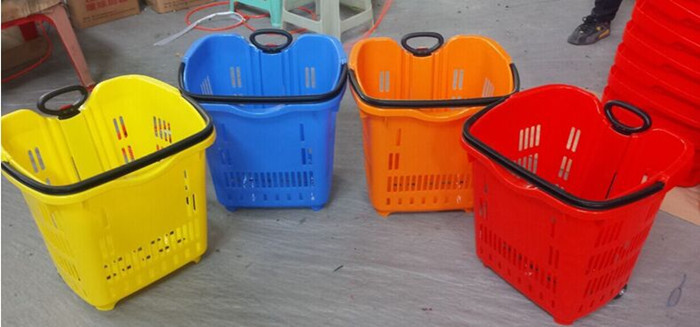 Buy cheap Single Aluminum Alloy Pulling Rod Rolling Shopping Basket With Wheels from wholesalers