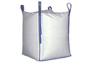 Quality Cross Corner White PP Woven Bulk Bag Flat Bottom / Side Discharge Design Available for sale