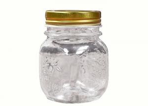Quality Airtight Empty Glass Jars , Glass Bottles For Juice Storage Clear Color for sale