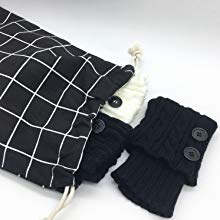 black clothing drawstring storage bag
