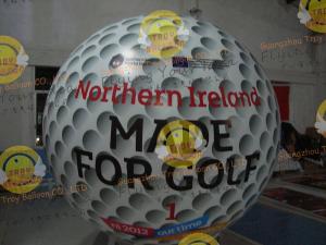 Quality Customized Helium Inflatable Golf Ball Round 2.5m Reusable ASTM for sale