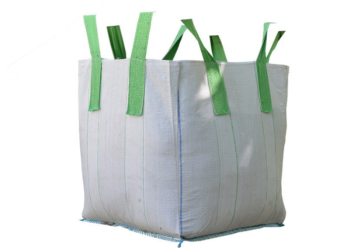 Quality Cross Corner Green Lifting PP Container Bag Full Open Top / Custom Size Founded for sale