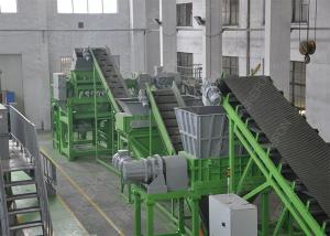 Quality 1000 Kg / H Waste Tyre Recycling Machine , Big Fat Tire Recycling Production Line for sale