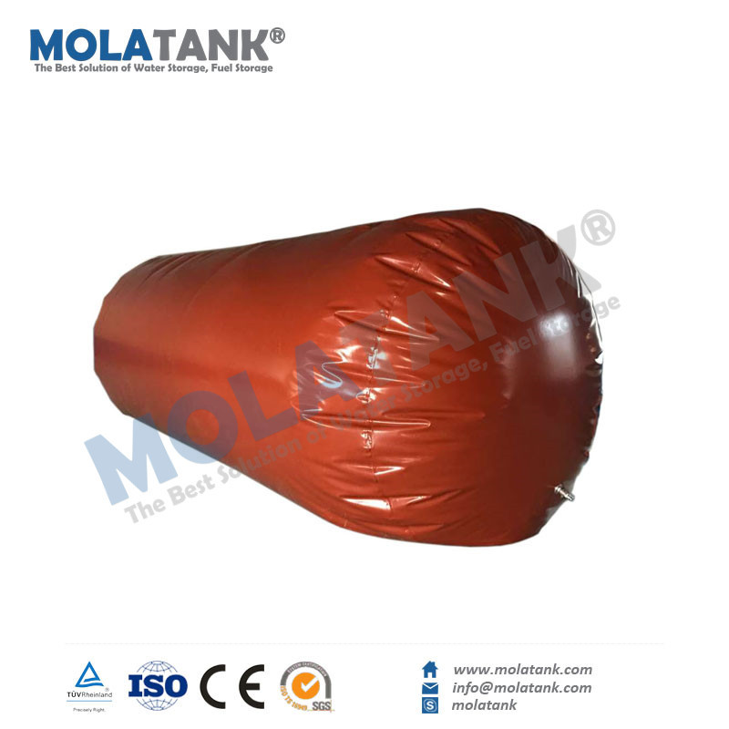 Buy Molatank inflatable Red Mud PVC Cylinder Shape Gas storage bladder container tank for natural gas, biogas, salt dome at wholesale prices