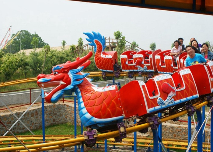 Quality Adjustable Speed Kiddie Dragon Coaster , Outdoor Amusement Park Rides for sale