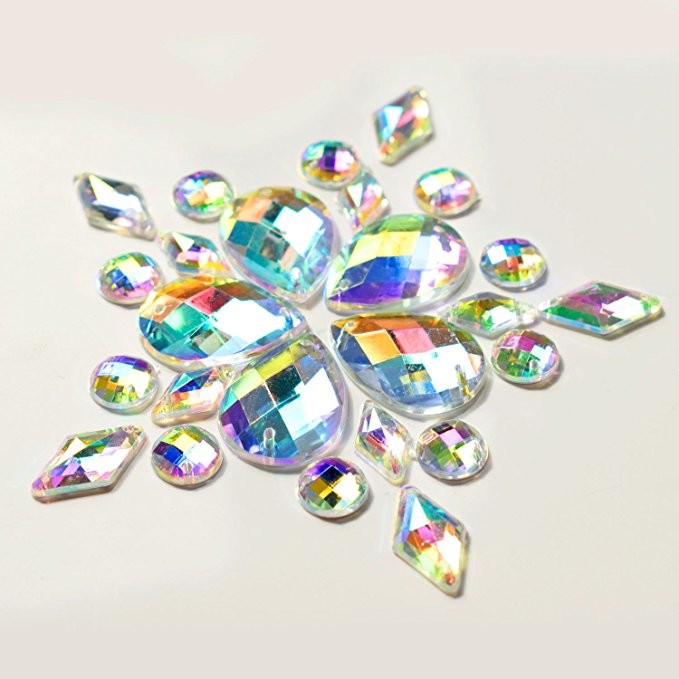 Quality Colorful Pear Shaped Sew On Glass Crystals , Extremely Shiny Sew On Gemstones for sale