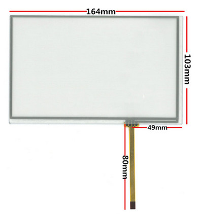 Quality AT070TN90 92/AT070TN83V.1 7.1 inch New 164*103mm Resistance Handwriting Screen Touch Screen Digitizer Panel for sale