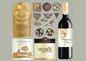 Quality Antarctic White Paper Type Custom Wine Labels Matte Varnishing Surface Finishing for sale
