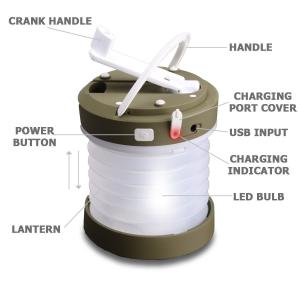 Quality Dynamo Crank Telescopic Camping Lantern for sale