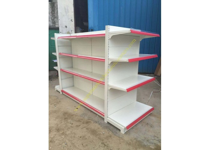 Quality Double - sided Supermarket Display Shelving Rack , Retail Shelving System for sale