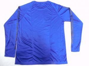 Quality Crew Neck Soft Quick Dry Long Sleeve Tshirt Blue Full Sleeve T Shirt for sale