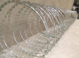 Quality Hot dipped galvanized razor wire mesh with 980mm outer diameter for sale