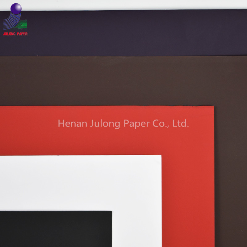 Quality 120gsm 250gsm 320gsm Black Colour Soft Touch Paper for Boxes Wrapping for sale