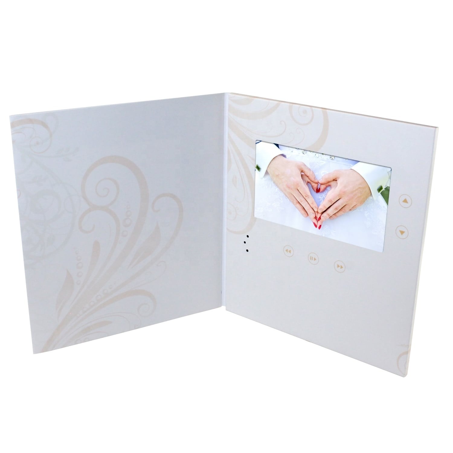 Quality Customized 4.3Inch 5inch 7inch Lcd video brochure Video Book Greeting Card Folder Digital Business Card Wedding Card for sale
