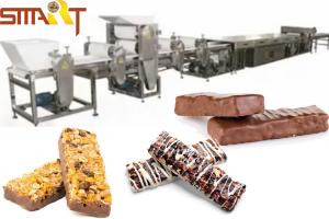 Quality Chocolate Coating Cereal Bar Cutting Machine Almomds / Peanut / Sesame Candy Bar Production for sale