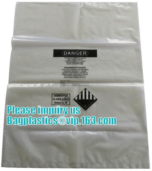 China PE high quality asbestos bags, heavy duty construction asbestos bags waste bag, PP FIBC BAG (ASBESTOS BAG), Polyethylene on sale