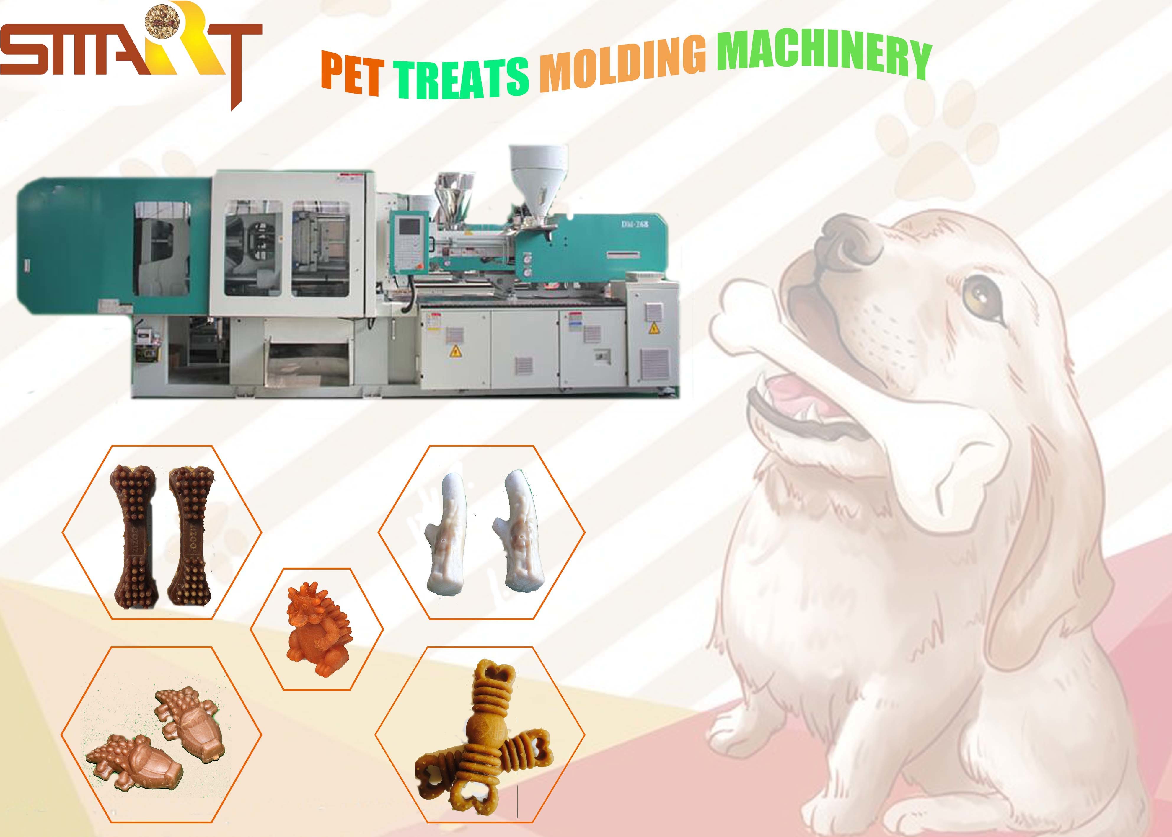 Quality 55mm 2600KN Dog Chewing Treats Injection Moulding Machine for sale