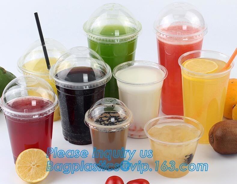 Buy 600ml PET plastic cup with lid for juice,Food grade 12oz 375ml cold drink transparent biodegradebale PET disposable plas at wholesale prices