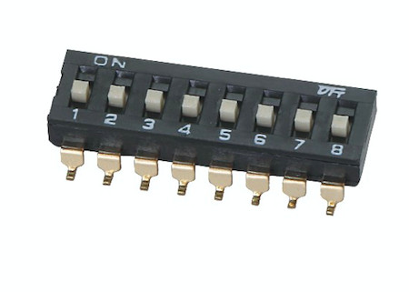 Quality 0.90mm Stroke Passive Electronic Components Horizontal Dial SMT Type DIP Switch for sale