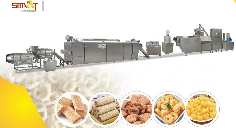 Quality Caramel Popcorn / Puffed Corn Snack Making Machine SS Type 70KW Powered for sale