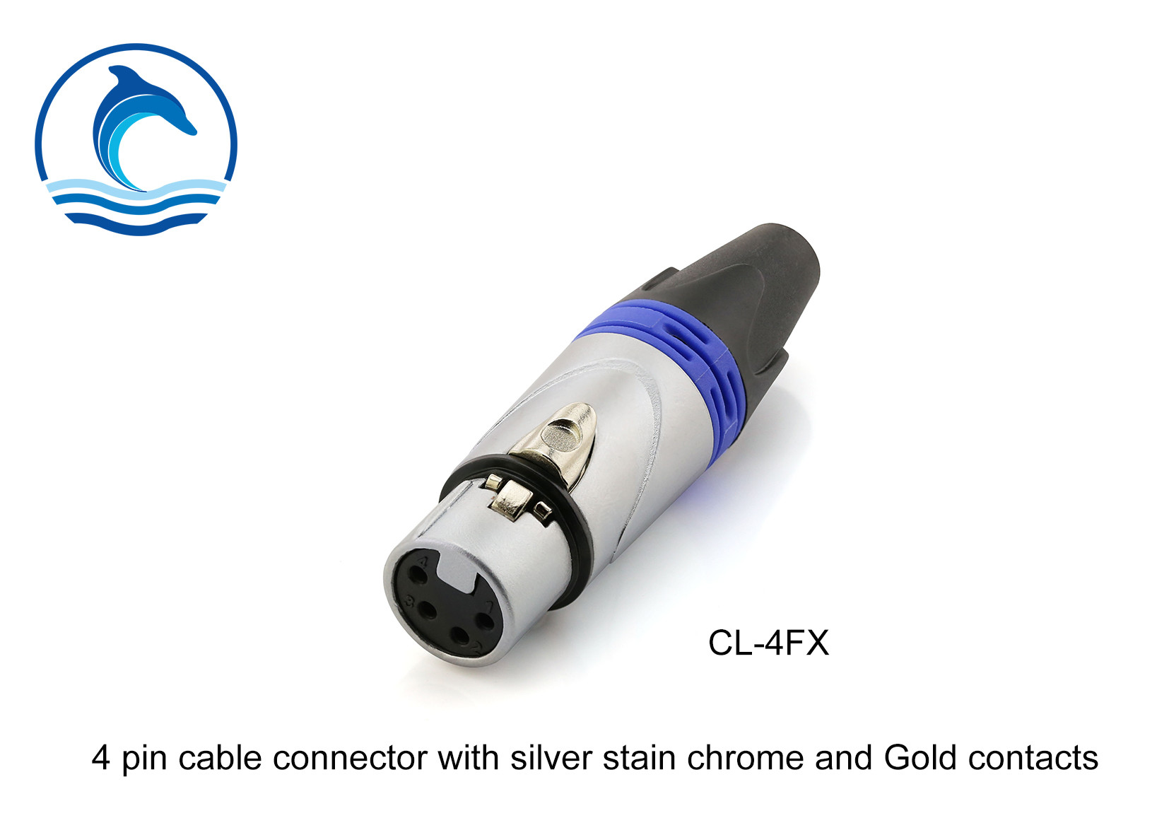 Quality 4 Pin XLR Connector XLR Audio Connector LC4FX XLR Panel Mount Female Connector for sale