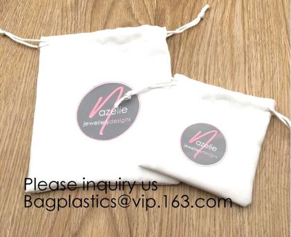 Buy Cream Drawstrings Velvet Bags for Jewelry, Gift, Wedding Favors, Candy Bags, Party Favors,screen printed, hot stamped at wholesale prices