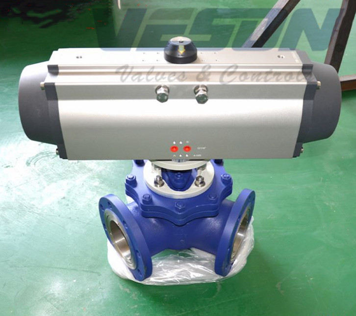 Quality Double Acting 3 Position Pneumatic Actuator 162Nm Output Torque for sale