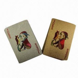 China 24K Gold Foil Playing Cards, Customized Designs are Accepted on sale