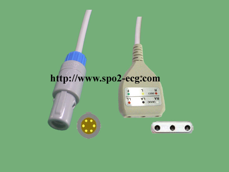 Quality Creative / Spurt ECG Lead Cable , TPU Medical Lead Shielded Cable for sale
