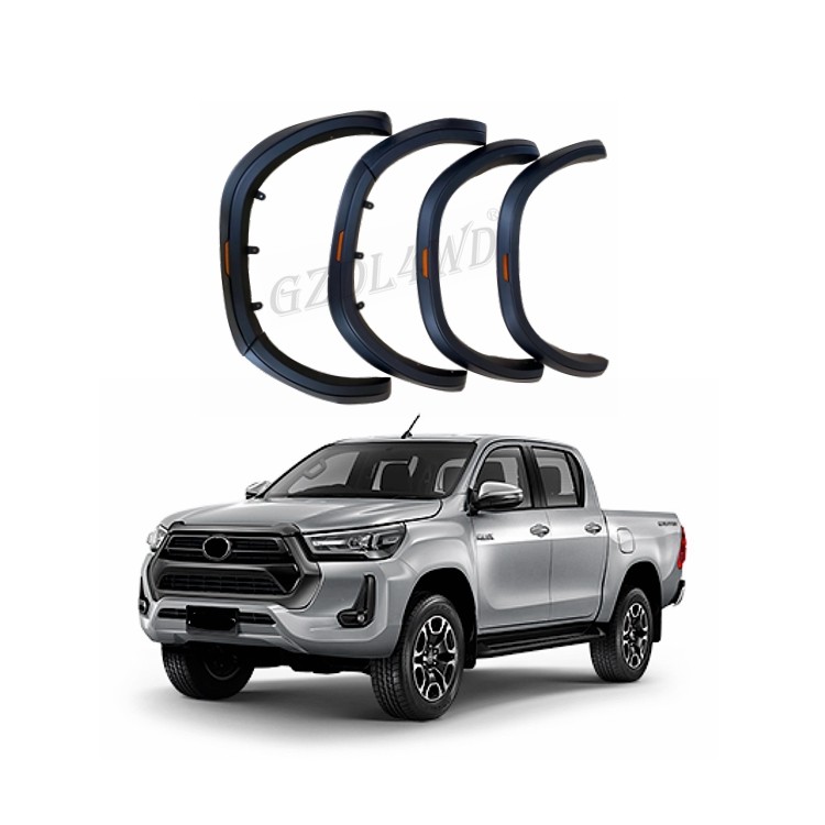 Quality 3" Slim Fender Flares For 2020 2021 Toyota Hilux Revo Gun Auto Parts for sale