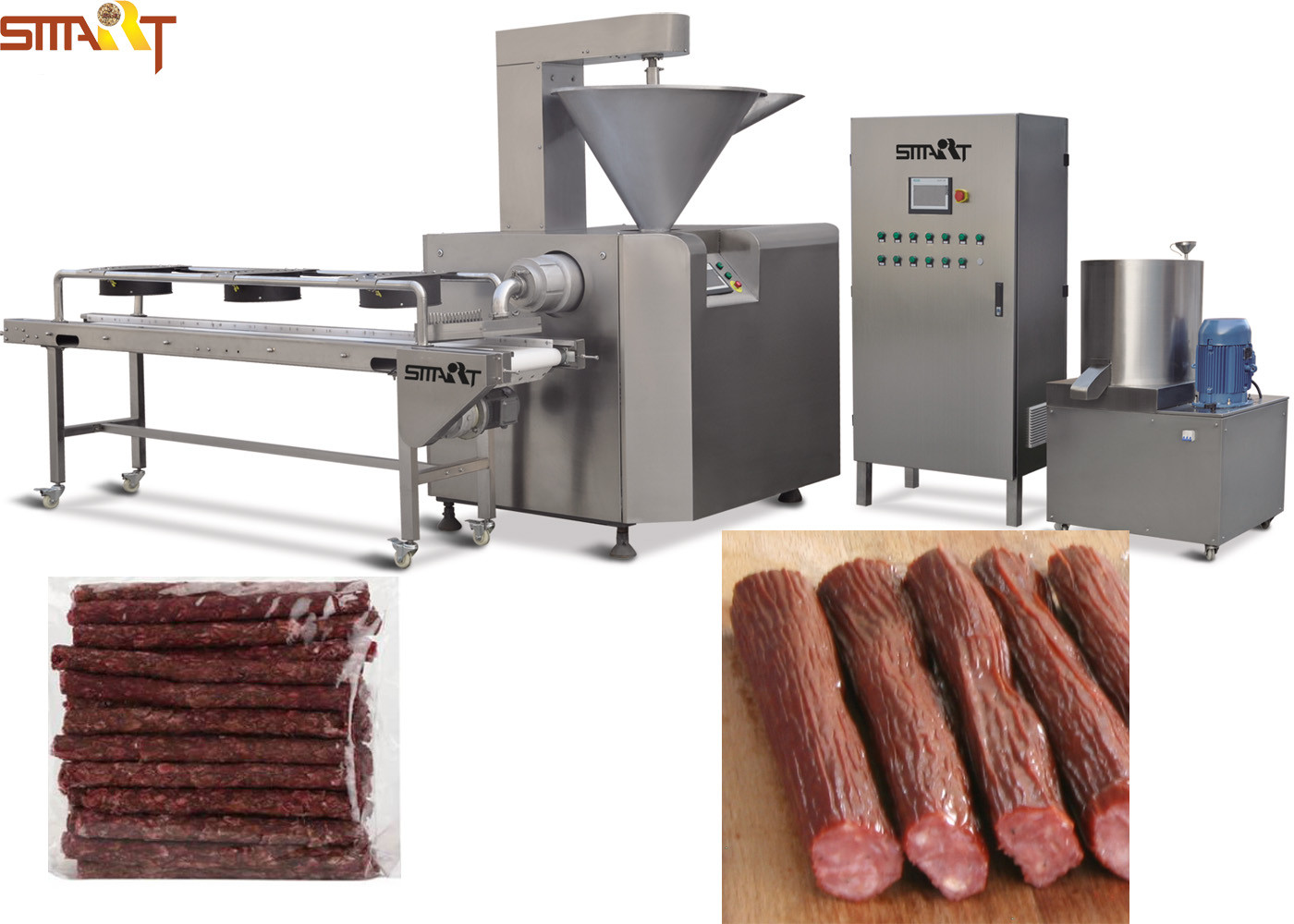 Quality Extruder Meat Stick Pet Food Processing Equipment 300KG/H for sale