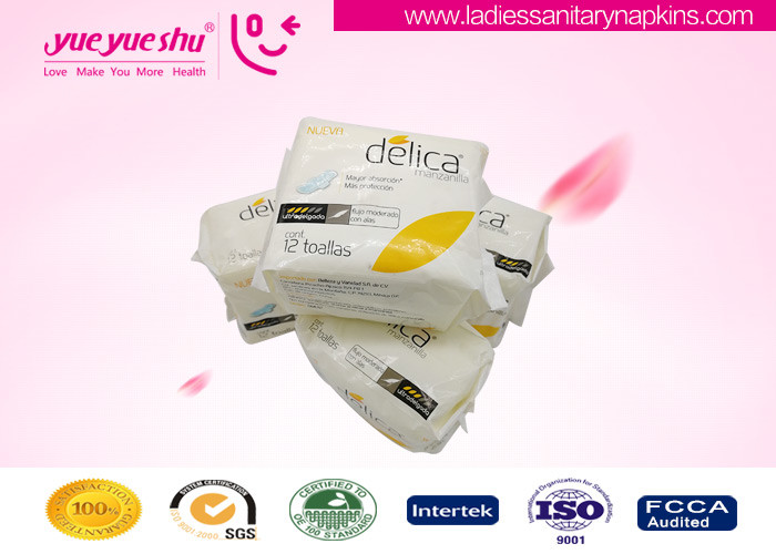 Quality Super Absorbency Organic Cotton Sanitary Napkin 240mm Day Use With Negative Ion for sale